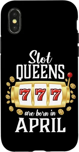 Vista 5 de Slot Queens Are Born In April Casino Women's Birthday Case for iPhone 16
