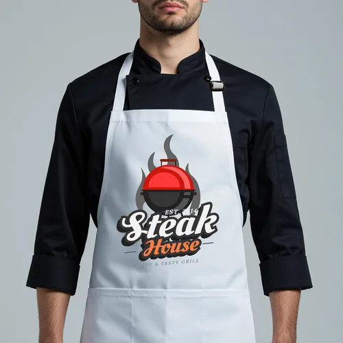 Vista 9 de Delantal con Logotipo Personalizado, Nombre Personalizado, Delantales con Foto para Hombres y Mujeres, Babero de Chef Ajustable Impermeable con 2