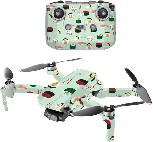 Vista 12 de MightySkins - Compatible con DJI Mini 2 Dron portátil – Plátanos Funda protectora de vinilo duradera y única Fácil de aplicar, quitar y cambiar
