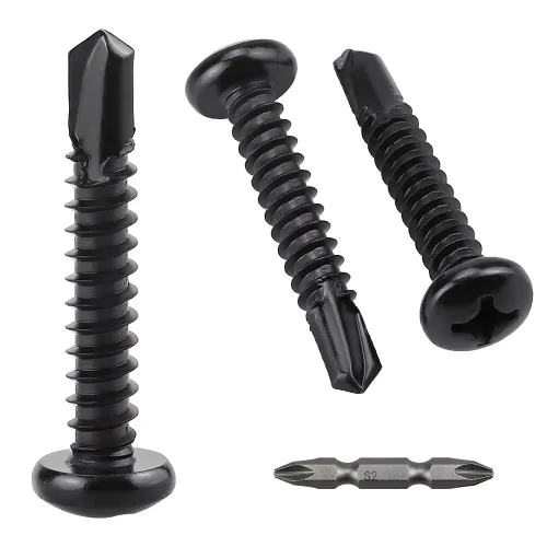 Vista 8 de Tornillos autoperforantes de cabeza plana #10 x 1/2" (100 piezas) para metal, Phillips Drive Autoperforantes, Tornillos Tek de chapa, acero plateado