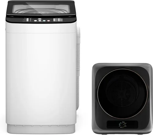 Vista 12 de Zynkez - Lavadora y secadora combinada de 18 libras y 10 libras, juego de lavandería portátil completamente automático con 7 programas de lavado, 5
