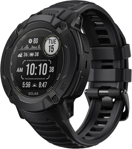 Vista 2 de NotoCity Correa para reloj Garmin Instinct 2X Solar, Instinct 2X Soft 26MM Silicona Reemplazo Correa de reloj (negro)