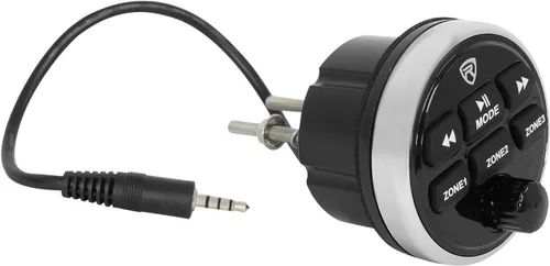 Vista 5 de Rockville RGHR45 - Receptor de agujero de calibre marino de 4 zonas, Bluetooth/Radio/Paquete remoto con cable con (2) Rockville WB65KLED 6.5