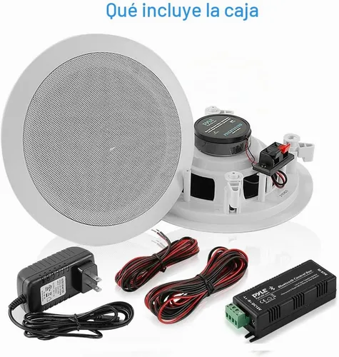 Vista 4 de Pyle Sistema de altavoces de 2 vías Bluetooth de montaje empotrado Bluetooth en la pared en el techo de 5.25 pulgadas, conexiones rápidas