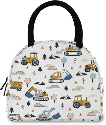 Vista 3 de Bolsa de almuerzo, organizador de pícnic de viaje, soporte para almuerzo, camión infantil, excavadora, bolsos, bolsa de almuerzo para oficina