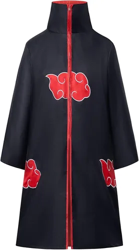 Vista 2 de Itopfox 3Pcs Cloak Cosplay Costume with Headband Ring Long Robe Halloween Cosplay Costume Black