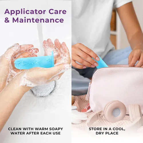Vista 4 de Ecoblossom Herramienta aplicadora de copa menstrual, cómoda y fácil de colocar, higiénica y reutilizable, compatible con la mayoría de las copas