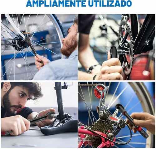 Vista 7 de SUERCUP Llave dinamométrica de 1/4 pulgadas con accionamiento de clic, juego de llave dinamométrica para bicicleta de 18 piezas 3-25Nm, llave