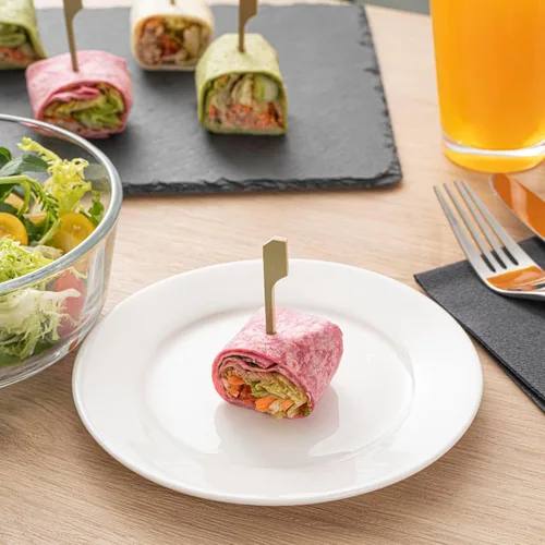 Vista 6 de Restaurantware Pinchos de bambú de 2.5 pulgadas, 1000 púas de bambú desechables resistentes – Cabeza de paleta resistente de bambú para aperitivos
