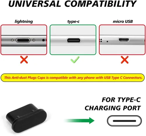Vista 12 de 5 unidades USB C tapón antipolvo y 28 x altavoz de teléfono de malla adhesiva a prueba de polvo para iPhone Duo /18/17/16/15 Pro Max, Samsung Galaxy