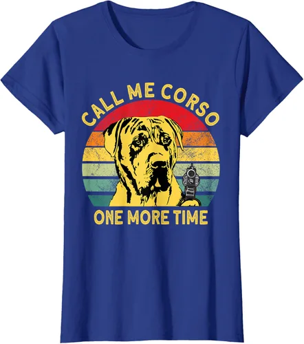 Vista 9 de Canary Dog Dad Call Me Corso Once More Perro Presa Canario Camiseta, Negro