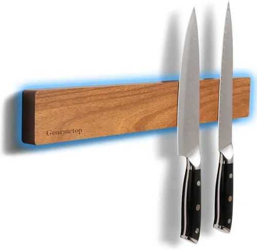Vista 8 de Tira magnética para cuchillos actualizada 2026, soporte magnético de cuchillos de 12 pulgadas para pared, imán de cuchillo, tira magnética