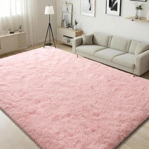 Vista 21 de ISEAU Alfombra de pasillo cómoda y esponjosa para dormitorio, de felpa con base de goma antideslizante, para dormitorio de bebé, al lado de la cama
