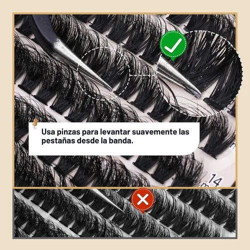 Vista 7 de Racimos de Pestañas de Volumen Completo DIY Extensión de Pestañas 10-18MIX Racimos de Pestañas Curvadas en D 200D Pestañas Individuales Onduladas