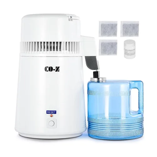 Vista 14 de CO-Z Destilador de agua de 1.1 galones, máquina de agua destilada de 4L para encimera con olla de vidrio, purificador de agua destilada de 750W