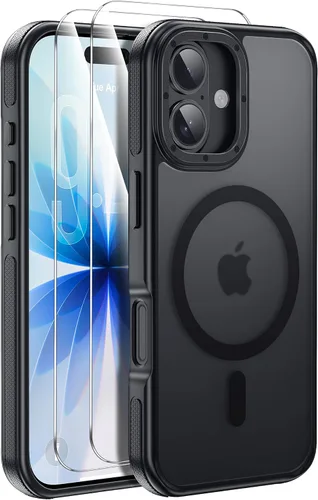 Vista 16 de [Usado] Funda para iPhone Air [compatible con MagSafe] [2 protectores de pantalla] [prueba de caídas de grado militar] Funda magnética resistente
