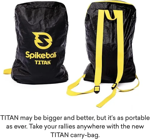 Vista 5 de Spikeball Titan Game Set - Marco más fuerte y estabilidad mejorada, incluye 1 pelota Pro y 1 pelota Atlas, lista para competición, portátil