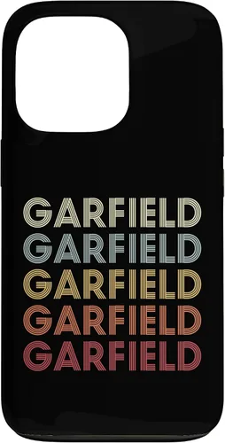 Vista 10 de Funda con texto vintage para iPhone 16 Garfield Michigan Garfield MI Retro