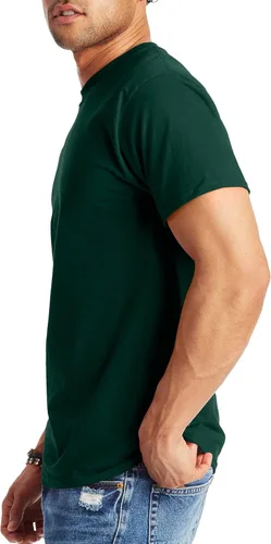Vista 3 de Hanes Beefy-t - Camiseta clásica de algodón pesado para hombre, paquete de 1 o 2unidades, disponible en tallas Tall