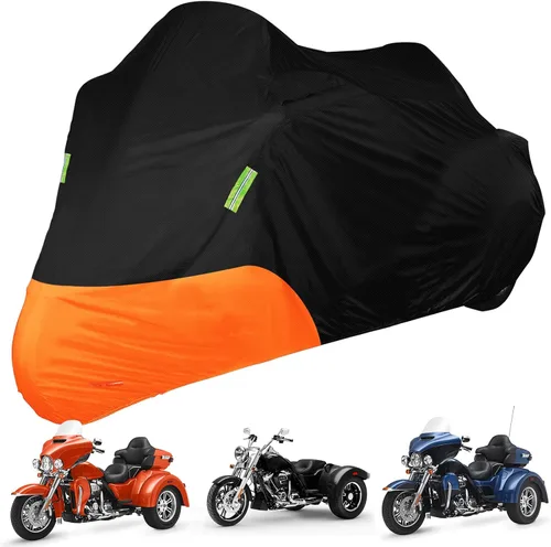 Vista 8 de Funda impermeable para motocicleta de repuesto para Harley Davidson Cruiser Iron 883/FAT BOY 114/HERITAGE Classic 114 con orificio para candado