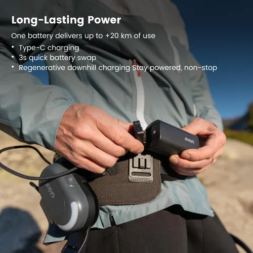 Vista 6 de DNSYS X1 Carbon Exoskeleton, AI-Powered Leg Assistance, 1.2HP Motor, 20km Base Range, 3s Battery Swap, for Hiking, Climbing, Running, Size S