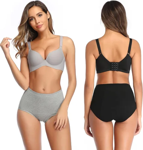 Vista 2 de OLIKEME Ropa interior de algodón para mujer, ropa interior suave para mujer, bragas cómodas y transpirables para mujer