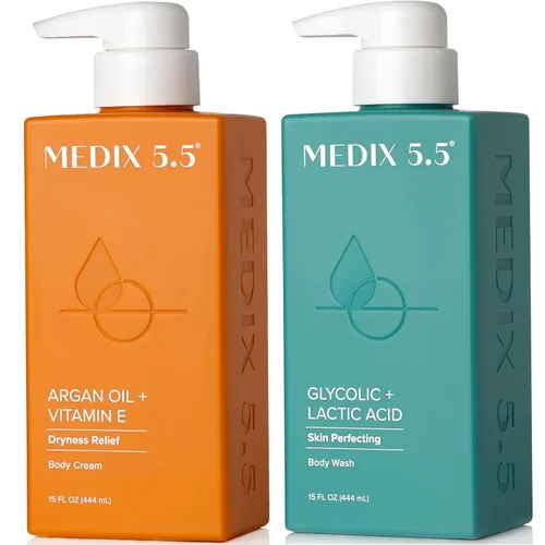 Vista 11 de MEDIX - Juego de 3 piezas para el cuidado de la piel antienvejecimiento Limpiador facial y corporal espumoso exfoliante con ácido glicólico AHA +