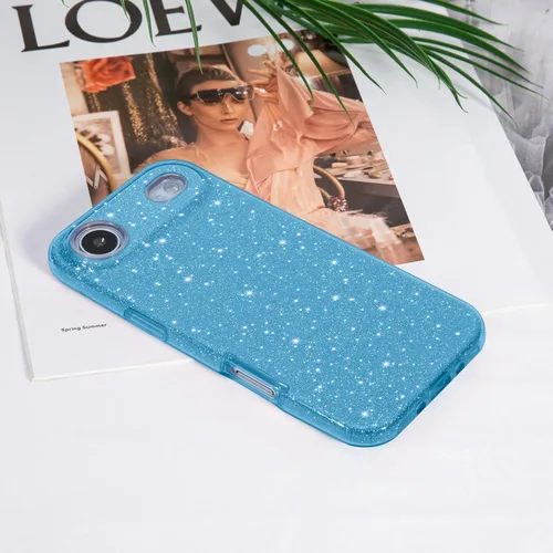 Vista 5 de MATEPROX - Funda compatible con iPhone Air de 6.5' [2025], carcasa protectora de 3 capas con purpurina brillante y tendencia, anti-arañazos y a