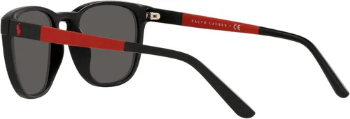 Vista 5 de Polo Ralph Lauren PH4182U - Gafas de sol cuadradas de ajuste universal color gris oscuro 2087in