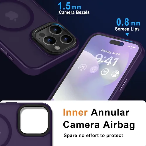 Vista 90 de MOCCA - Funda magnética resistente para iPhone XR de 6.1 pulgadas, compatible con MagSafe, funda con protección contra caídas de grado militar