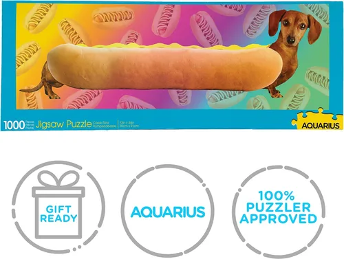 Vista 7 de AQUARIUS Weiner - Rompecabezas para perros (rompecabezas delgado de 1000 piezas), sin reflejos, ajuste de precisión, prácticamente sin polvo