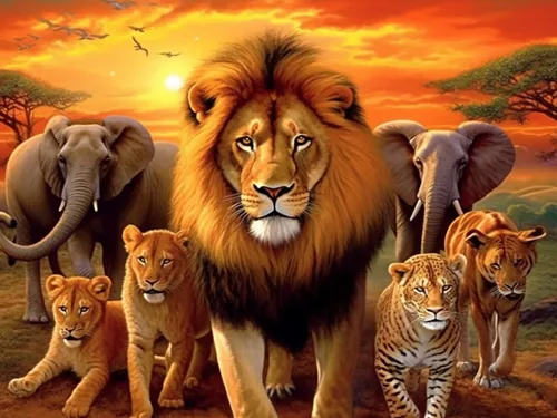 Vista 15 de Bimkole Kits de arte de diamantes 5D para adultos, flores alrededor del tigre, set de bordado de pedrería DIY animal de taladro completo, pintura