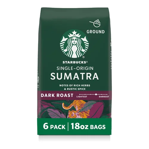 Vista 39 de Starbucks Café de tierra asado oscuro asado francés, bolsa de 28 onzas Café molido 100% arábigo; tostado francés tostado oscuro; 1 bolsa, 28 onzas