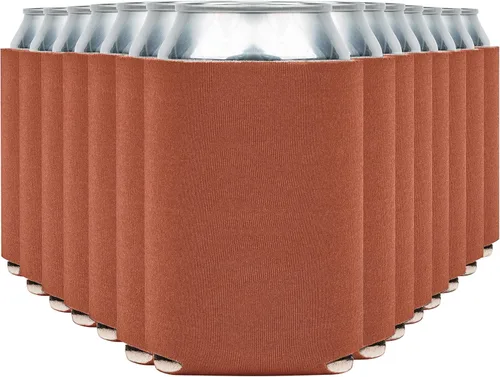 Vista 24 de Fundas enfriadoras de latas de cerveza en blanco (paquete de 14) fundas enfriadoras de latas de cerveza con aislamiento suave - Fundas negras lisas