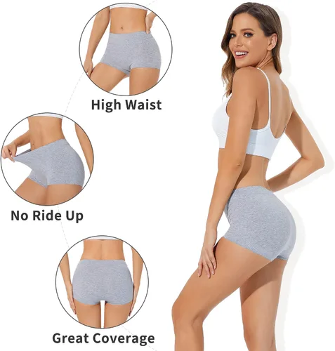 Vista 2 de Migbean Ropa interior de cintura alta para mujer, ropa interior para mujer, bragas para mujer, ropa interior de talla grande para mujer, bragas