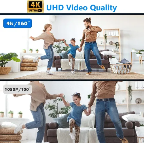 Vista 4 de Cámara de batería inalámbrica 4K WiFi, 1800 mAh, monitor inalámbrico para bebés 4K para exteriores, cámara de seguridad para el hogar, cámara