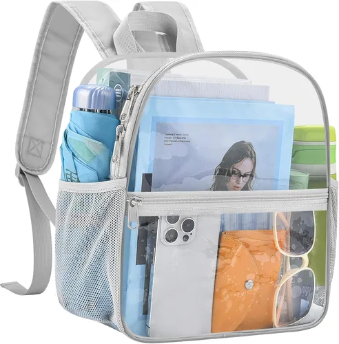 Vista 32 de Mochila transparente USPECLARE aprobada para estadio 12×6×12, Bolso transparente resistente al agua para eventos de estadio, conciertos, trabajo