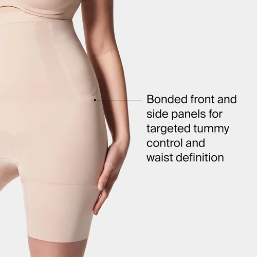 Vista 3 de SPANX sculpt OnCore Short de Cintura Alta a Medio Muslo - Potente Ropa Moldeadora para Mujeres - Compresión Nivel 4 - Control del Core