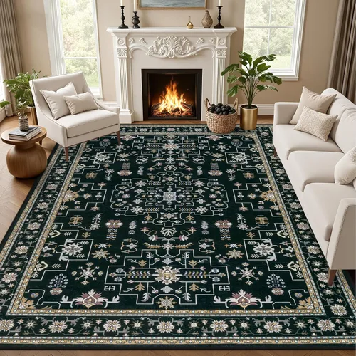 Vista 47 de Alfombras de área de 2x3 para sala de estar: alfombra vintage Beige