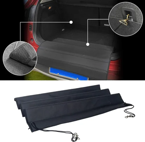 Vista 2 de otoez Protector de parachoques para automóviles, protector de parachoques trasero plegable para camión, tapete universal para maletero, tapete