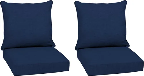 Vista 28 de Arden - Juego de cojines de asiento profundo para exteriores, 22x24, aguamarina