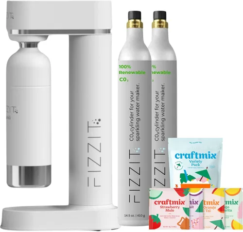 Vista 14 de Fizzit Spärklï Máquina de Agua Carbonatada con Botella de Acero Inoxidable Incluida, Apto para Lavavajillas