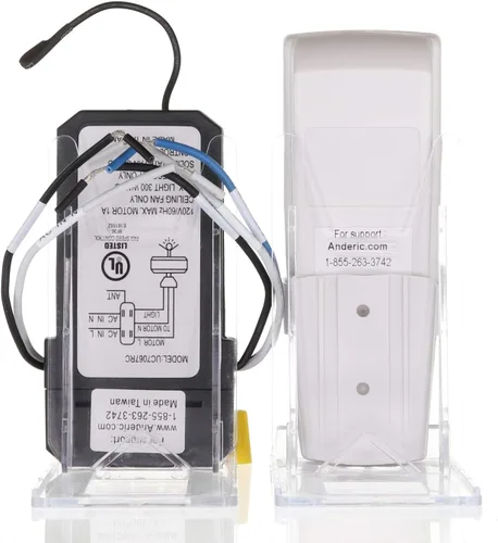 Vista 4 de Anderic El kit universal de control remoto y receptor funciona con cualquier ventilador de techo de 3 velocidades