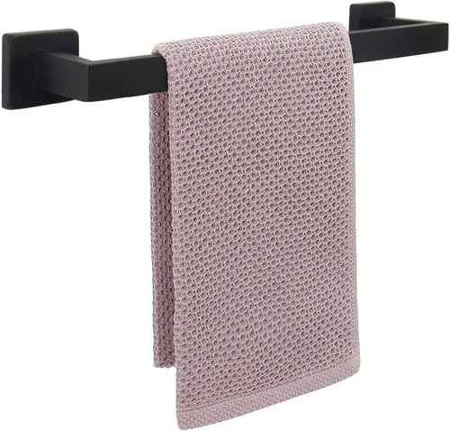 Vista 15 de NearMoon Barra para Toallas, Accesorios de Baño de Acero Inoxidable Cuadrado Engrosado Premium, Estante para Toallas de Ducha para Baño, Soporte