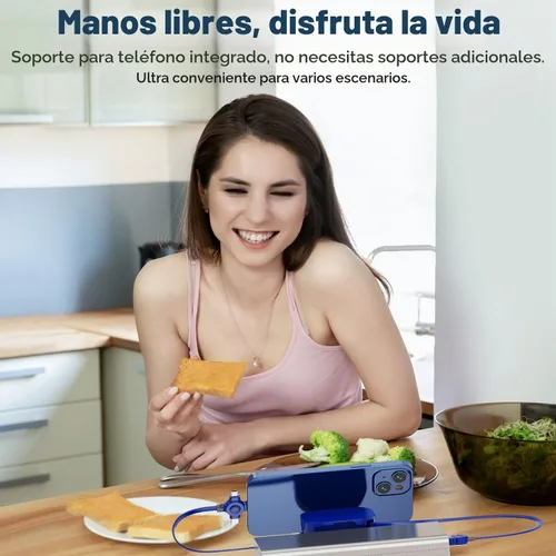 Vista 7 de Cable de Carga Múltiple de 4.5A, 4 Pies/Paquete de 2 Cargadores Múltiples para Todos los Dispositivos Cable Retráctil 3 en 1 para Automóvil Cable