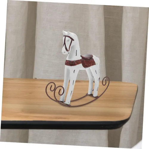 Vista 9 de BESPORTBLE Figuras de animales en miniatura Pequeño adorno de caballo de madera Caballo Decoración Woodsy Antigua Decoración Retro Accesorios