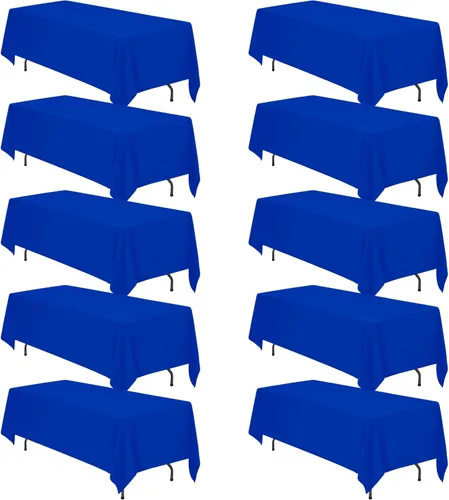 Vista 81 de BRILLMAX - Manteles para mesa rectangular de 6 pies, tela de lino de poliéster, lavable, para boda, recepción, banquete, fiesta de cumpleaños, 60 x