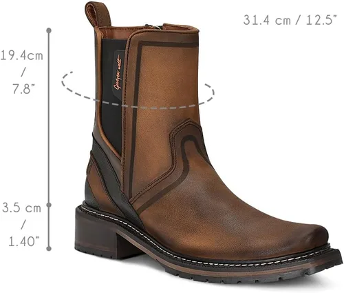 Vista 2 de Cuadra Bota Hombre en piel bovina con acabado mate 1J2ORS