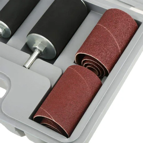 Vista 5 de Kit de lijadora de tambor, juego de herramientas de lijadora de tambor de lijado de husillo con estuche para prensa de taladro