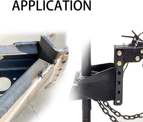 Vista 7 de Acoplador de Remolque Adaptador de Canal Vertical Compatible con Remolque de Bastidor en A de 50 Grados Componentes de 14000 LBS Solamente Base